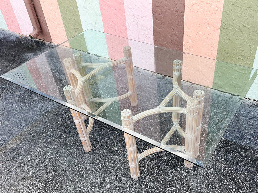 McGuire Rattan Dining Table