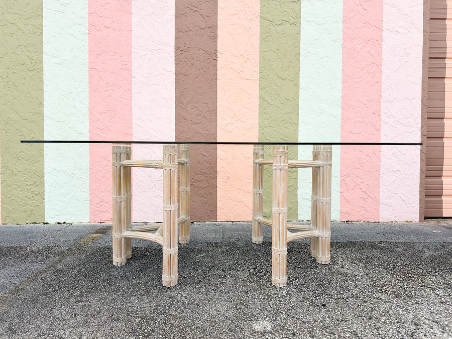 McGuire Rattan Dining Table