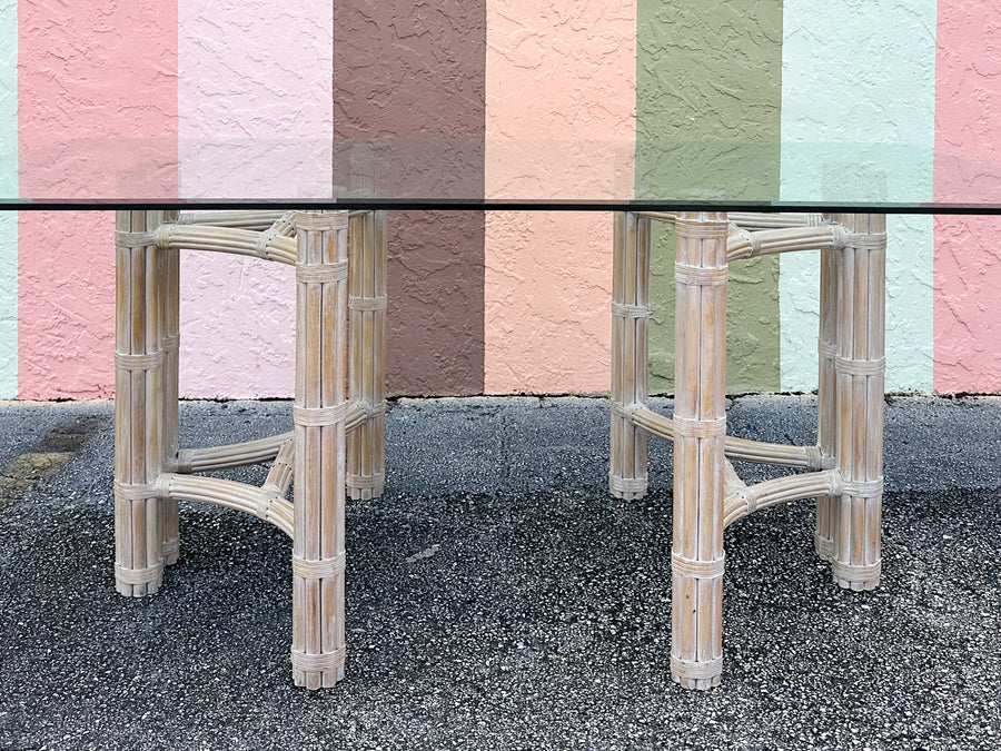 McGuire Rattan Dining Table