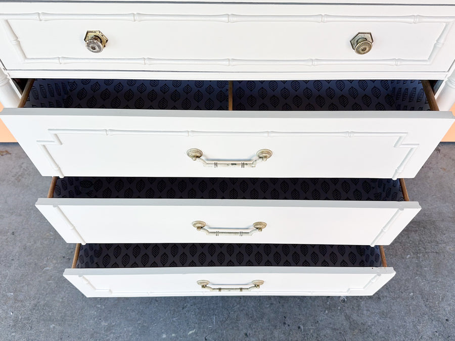 Thomasville Faux Bamboo Tall Chest