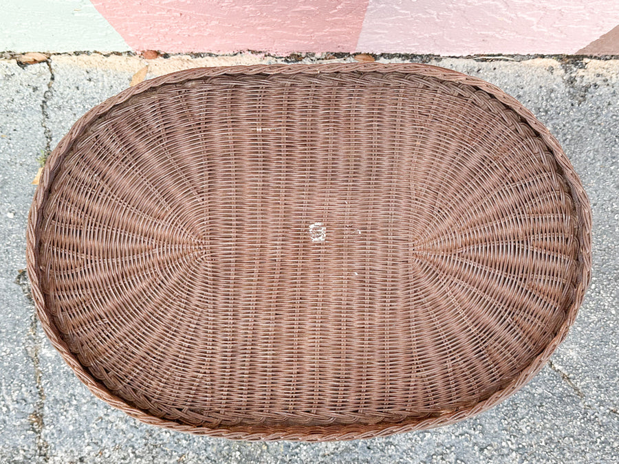 Wicker Elephant Garden Seat