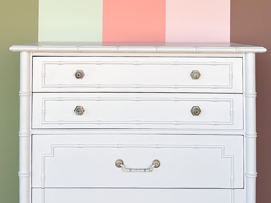 Thomasville Faux Bamboo Tall Chest