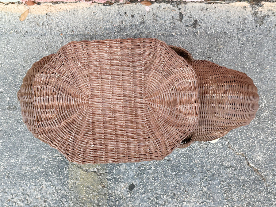 Wicker Elephant Garden Seat