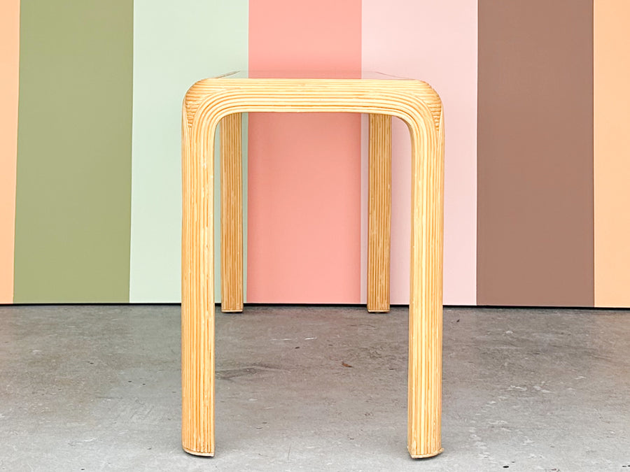Pencil Reed Rattan Console