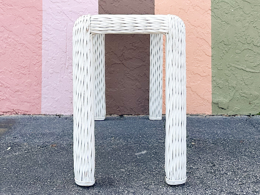 Coastal Twisted Rattan Console
