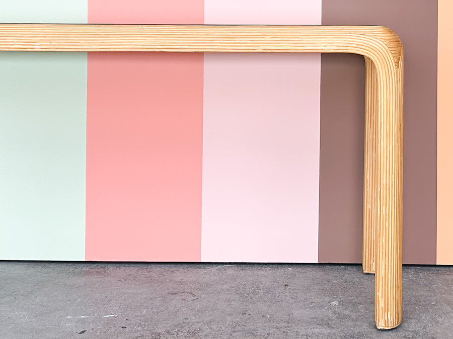 Pencil Reed Rattan Console
