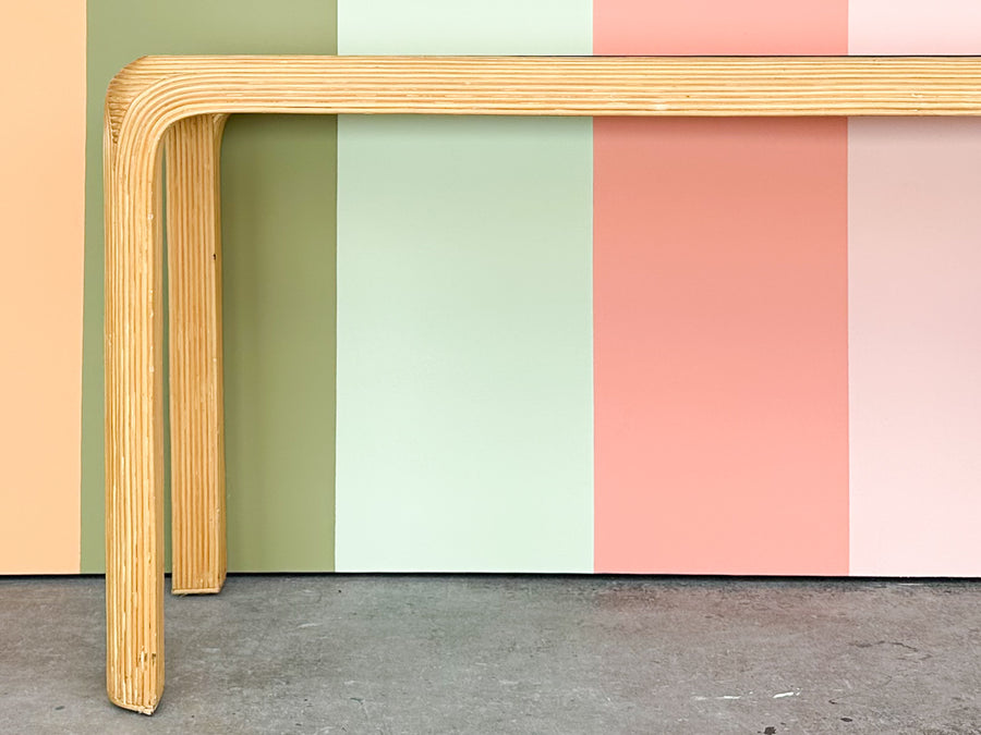Pencil Reed Rattan Console