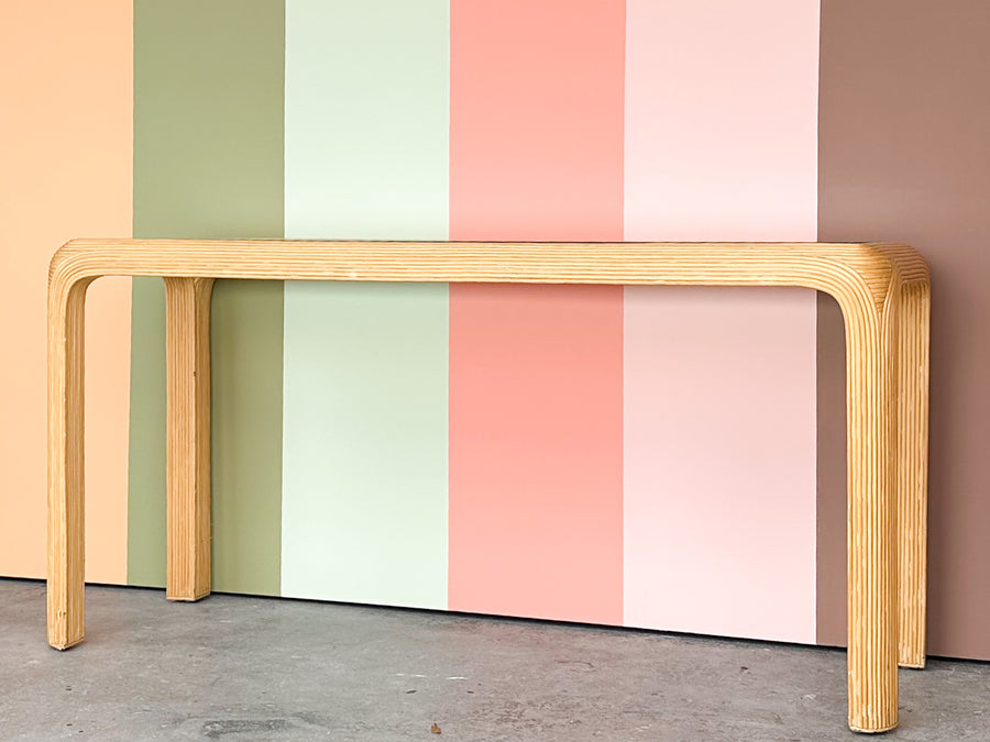 Pencil Reed Rattan Console