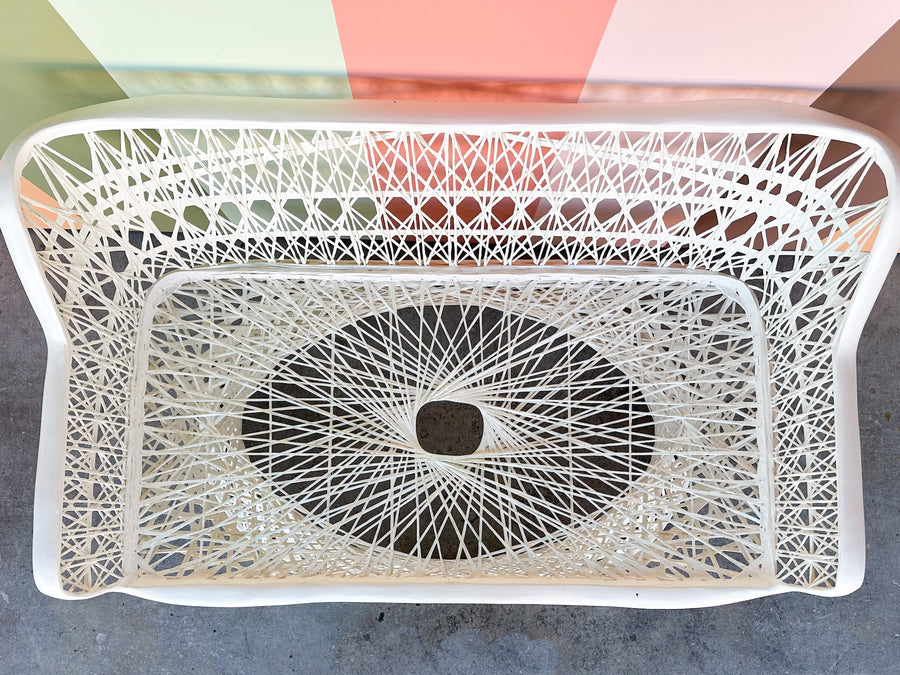 White Webspun Loveseat