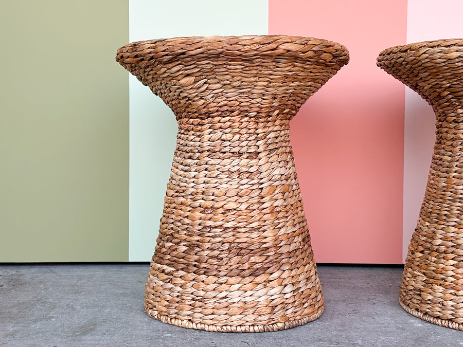 Pair of Seagrass Side Tables
