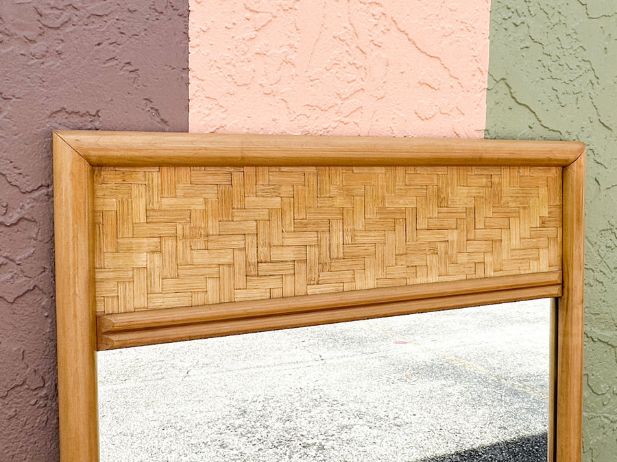 Woven Rattan Mirror