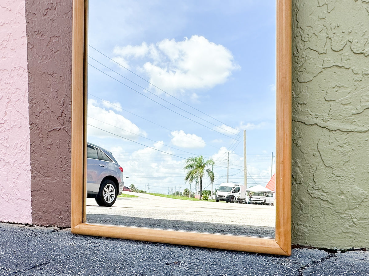 Woven Rattan Mirror