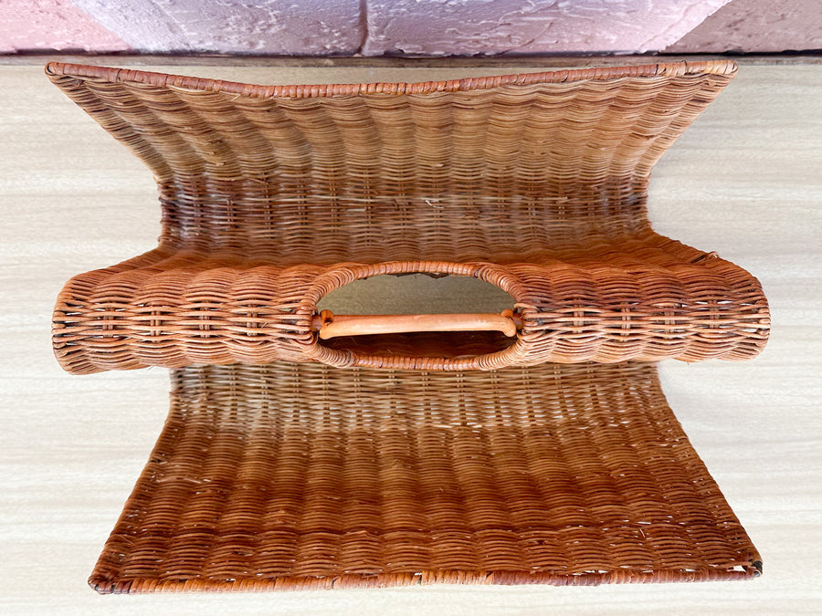 Wicker Chic Double Magazine Rack
