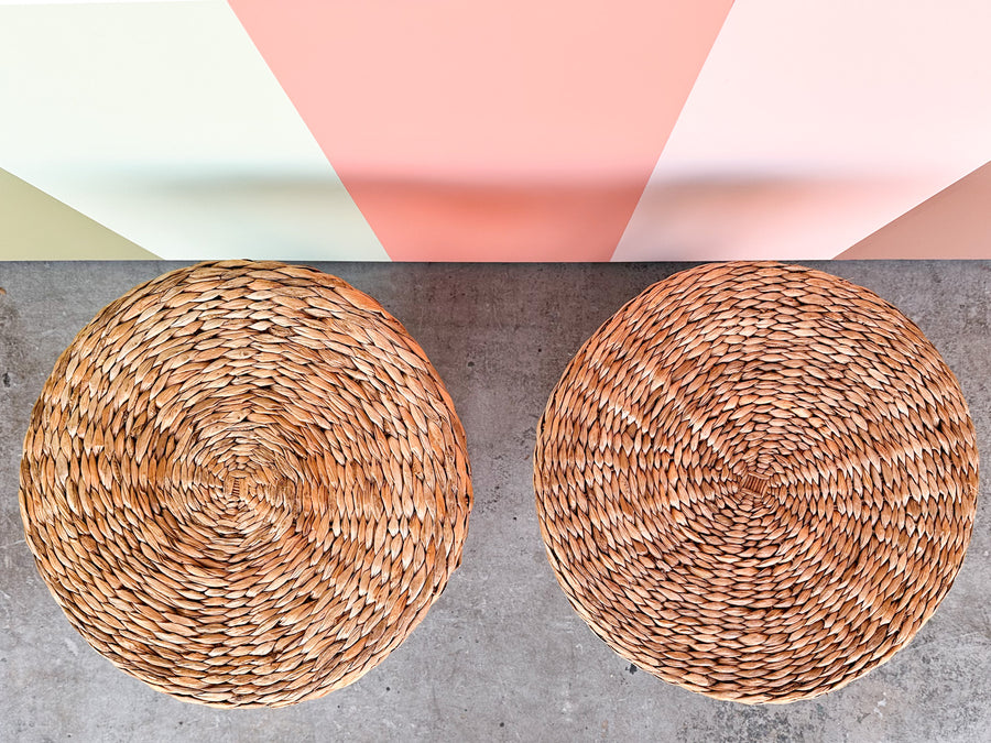 Pair of Seagrass Side Tables