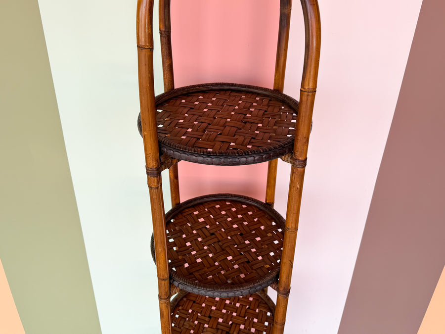 Folding Rattan Etagere