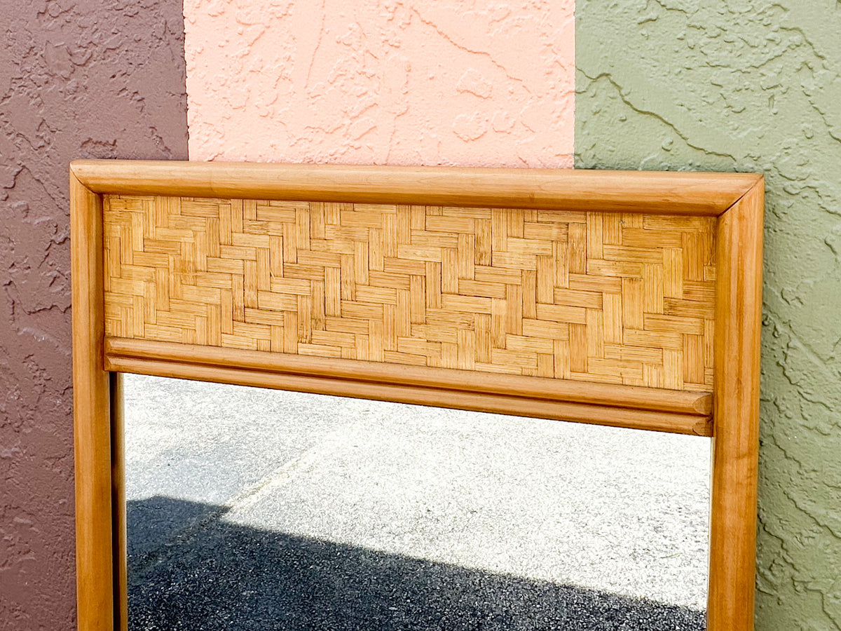 Woven Rattan Mirror