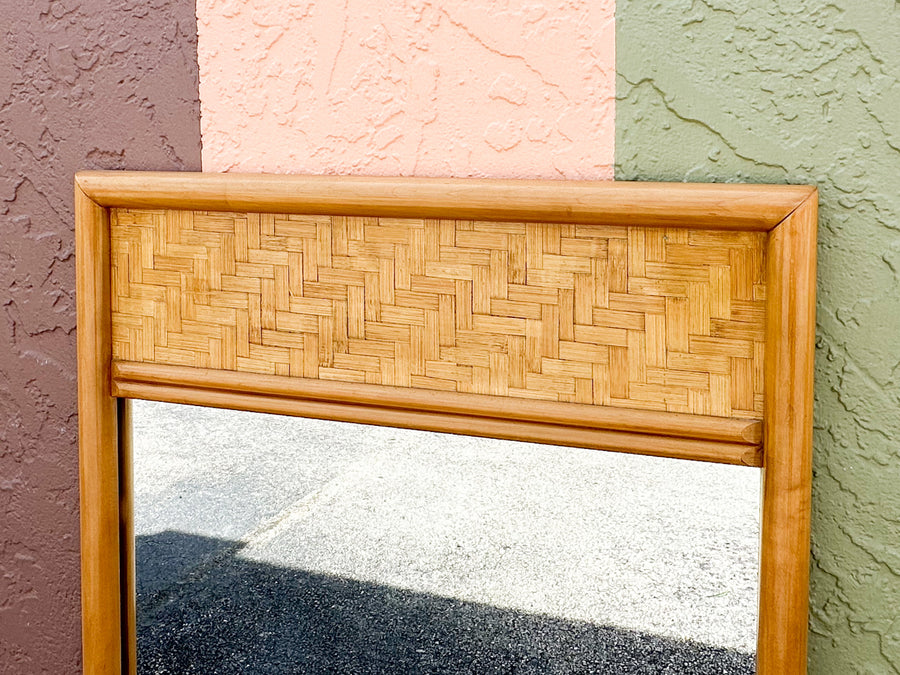 Woven Rattan Mirror