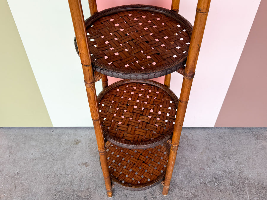 Folding Rattan Etagere
