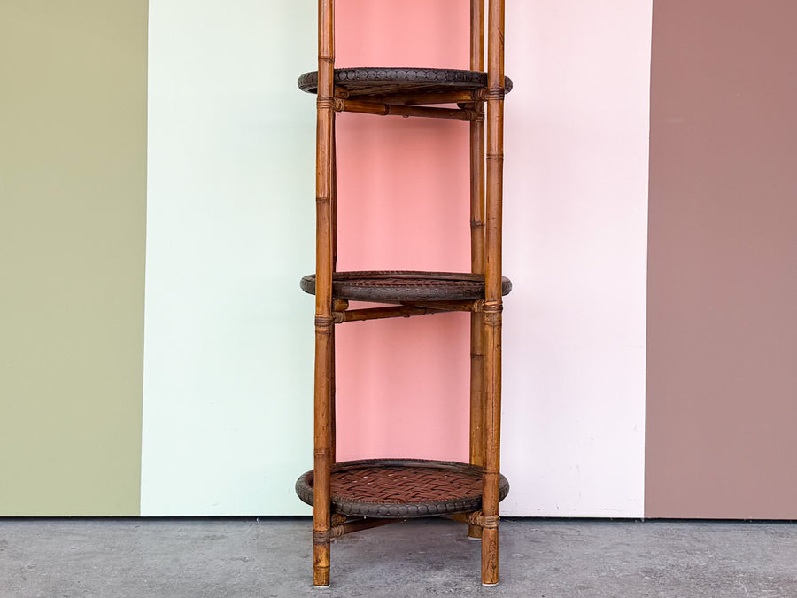 Folding Rattan Etagere