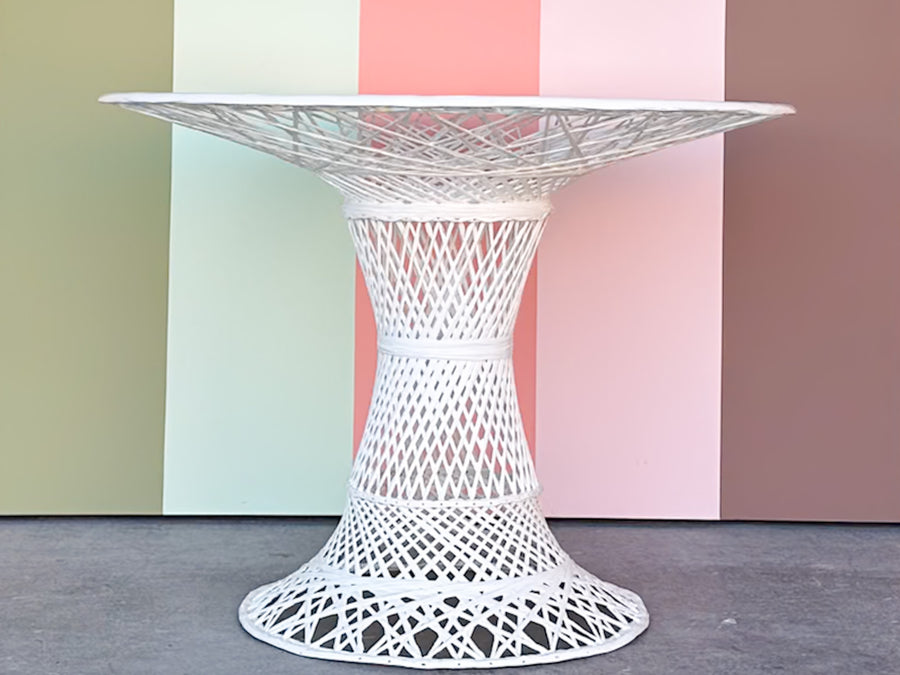 White Webspun Outdoor Dining Set