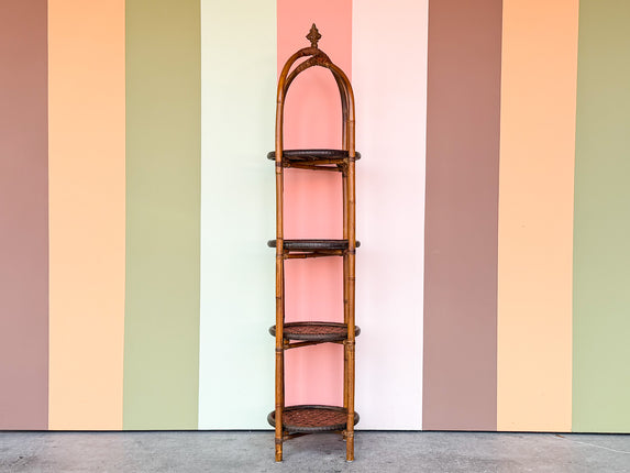 Folding Rattan Etagere
