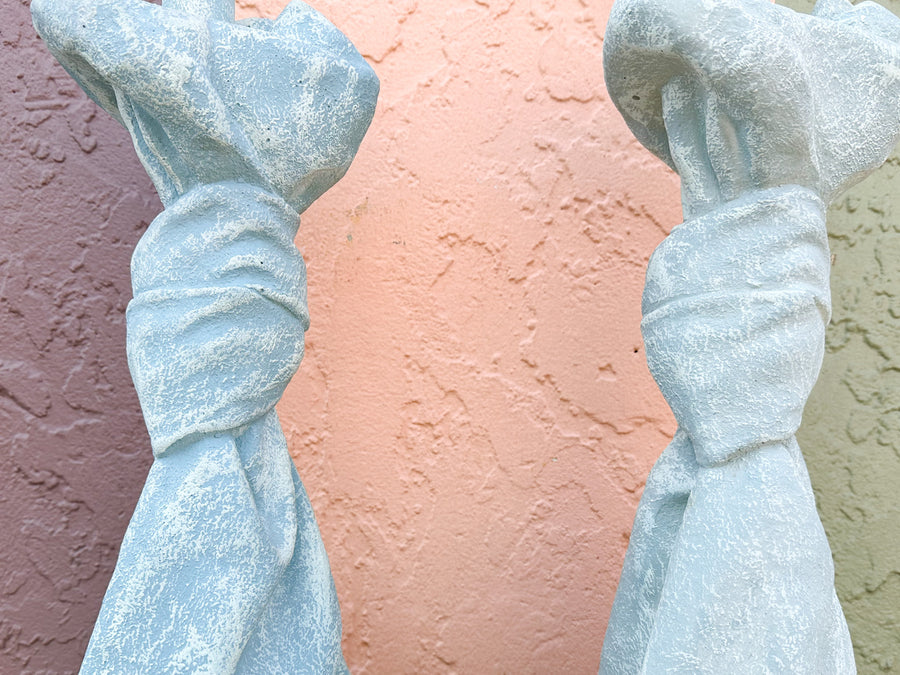 Pair of John Dickinson Style Draped Plaster Lamps