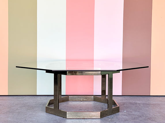 MCM Brass Octagon Coffee Table
