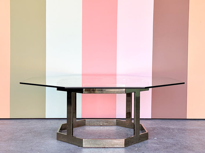 MCM Brass Octagon Coffee Table