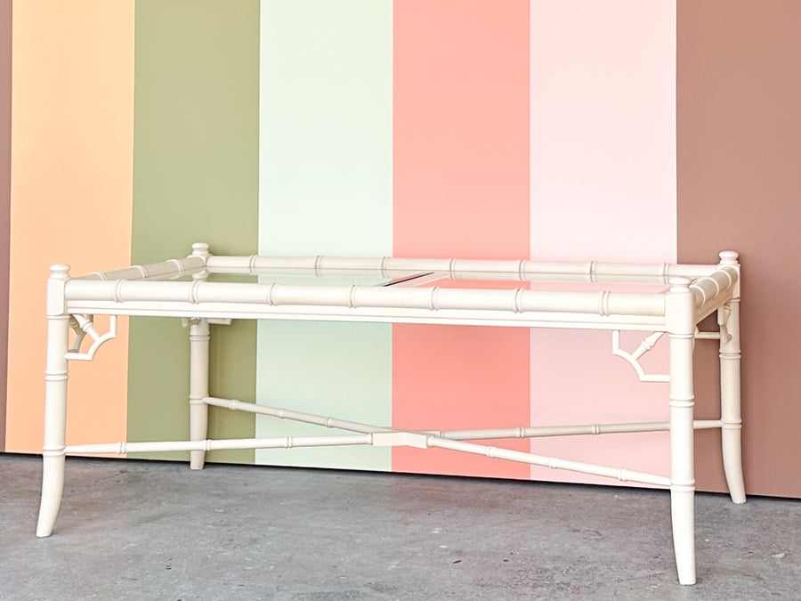 Palm Beach Style Faux Bamboo Coffee Table