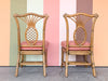 Pair of Pineapple Rattan Side Chairs
