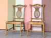 Pair of Pineapple Rattan Side Chairs