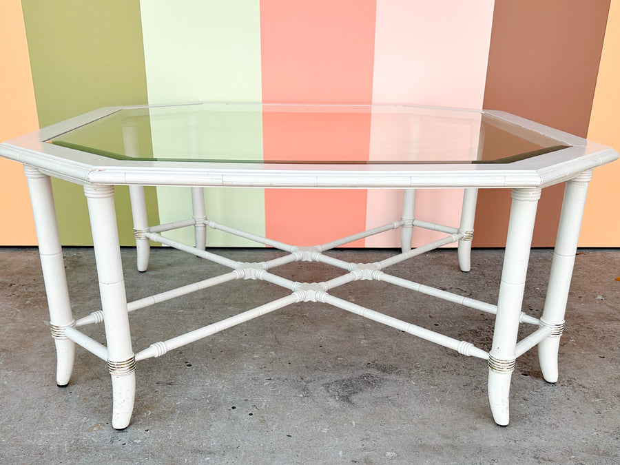 Thomasville Faux Bamboo Square Coffee Table