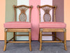 Pair of Pineapple Rattan Side Chairs
