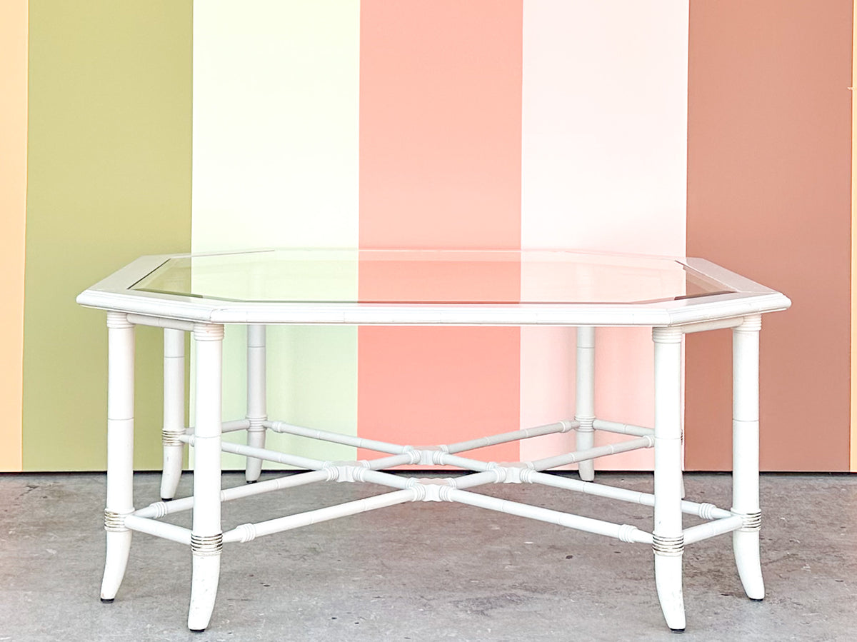 Thomasville Faux Bamboo Square Coffee Table