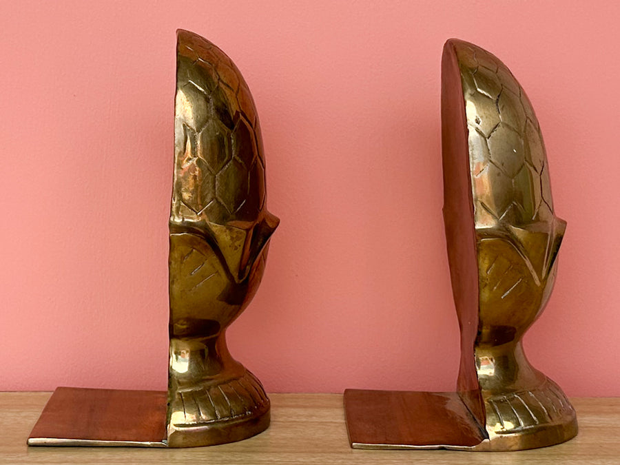 Kips Bay Show House Brass Acorn Bookends