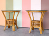 Pair of Island Chic Rattan Side Tables