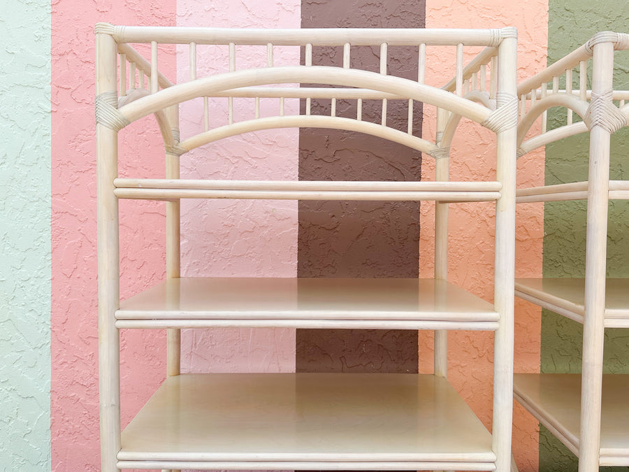 Pair of Ficks Reed Rattan Cabinets