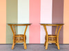 Pair of Island Chic Rattan Side Tables