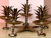 MCM Brass Palm Candelabra Centerpiece