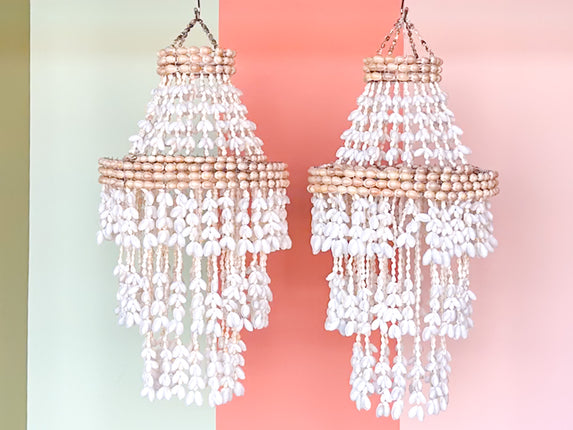 Pair of Shell Chandeliers