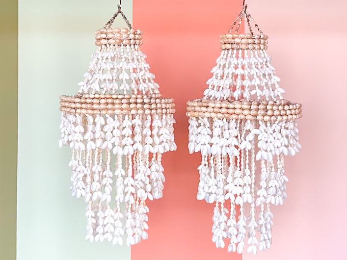 Pair of Shell Chandeliers