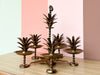 MCM Brass Palm Candelabra Centerpiece