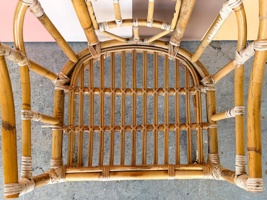 Pair of Brighton Style Rattan Arm Chairs