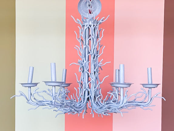 Large Faux Coral Chandelier