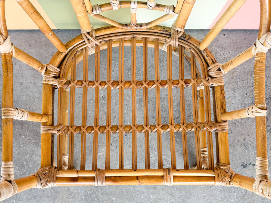 Pair of Brighton Style Rattan Arm Chairs
