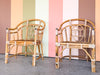 Pair of Brighton Style Rattan Arm Chairs