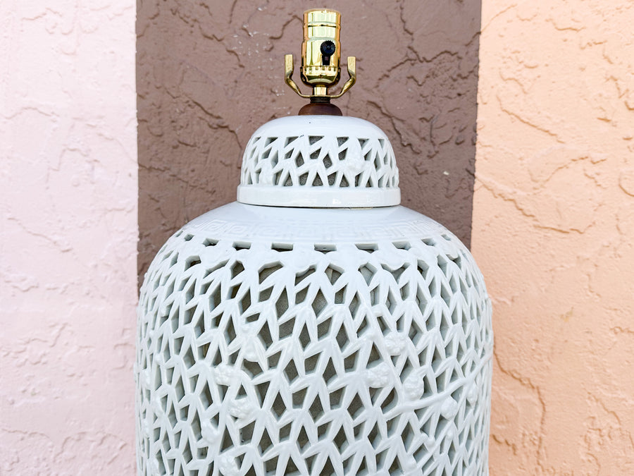 Kips Bay Show House Huge Pierced Lamp