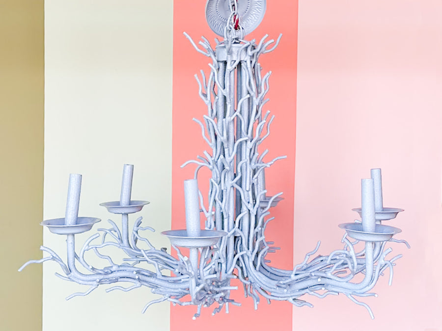Large Faux Coral Chandelier