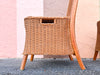 Pair of Draped Wicker Side Chairs