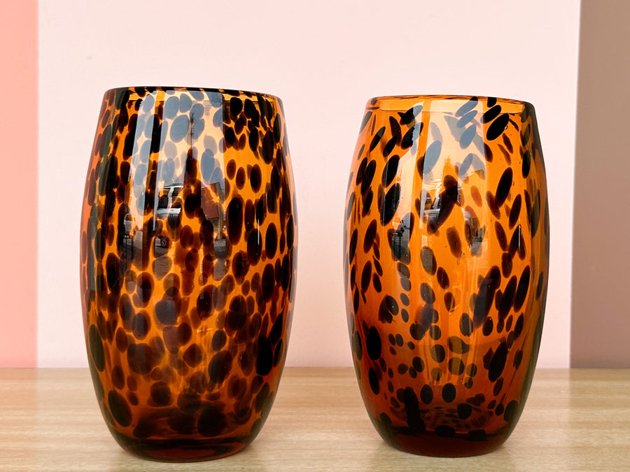 Set of Ten Tortoiseshell Glassware